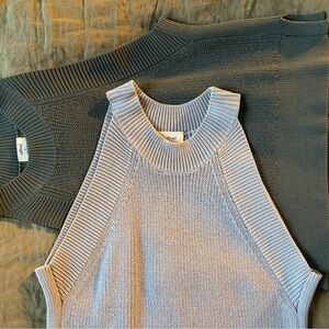 Aritzia Bundle of Ribbed Knit Crevier Tank Tops